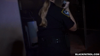 Black Male squatting in home gets our milf officers squatting on his face.mp4