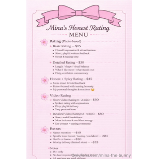 I made something a little special 💗Mina’s Honest Rating Menu is finally here.choose how honest yo.jpg