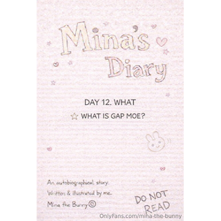 Mina’s Diary  Day 12 — WHAT WHAT IS GAP MOE.An autobiographical story.Written & illustrated by me.jpg