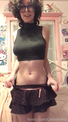 Coello - Slutty Nerd Strips Out of Shirt and Skirt.mp4