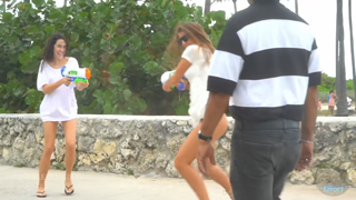 Verity and Rocky - Rocky and Verity Public Watergun Fight.mkv